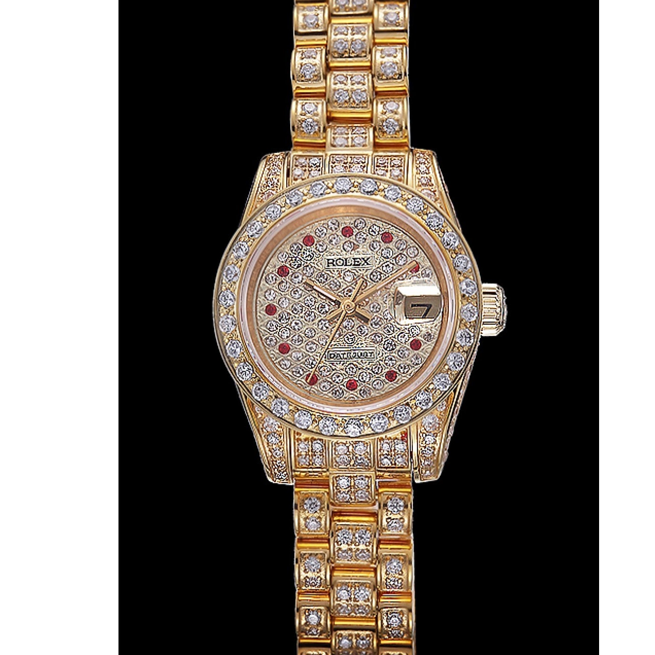 Aaa replica watch Rolex 622024 Swiss Gold Diamond DateJust Dial 0623
